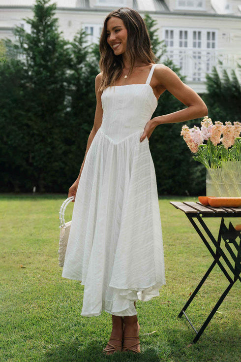Square Neck Wide Strap Cami Dress - Odaingerous